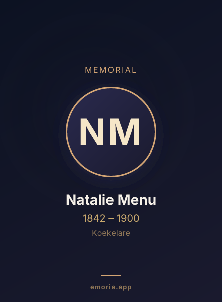 Memorial portrait of Natalie Menu