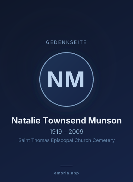 Gedenkportrait von Natalie Townsend Munson