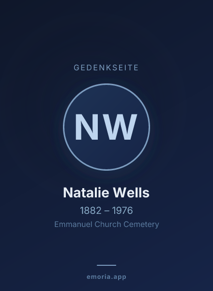Gedenkportrait von Natalie Wells