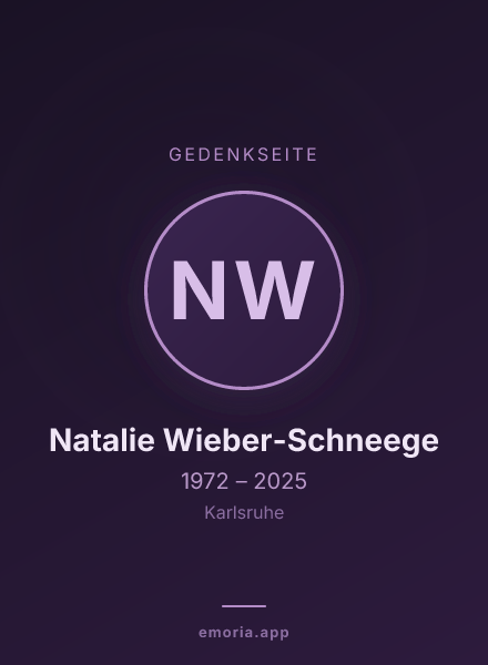 Gedenkportrait von Natalie Wieber-Schneege