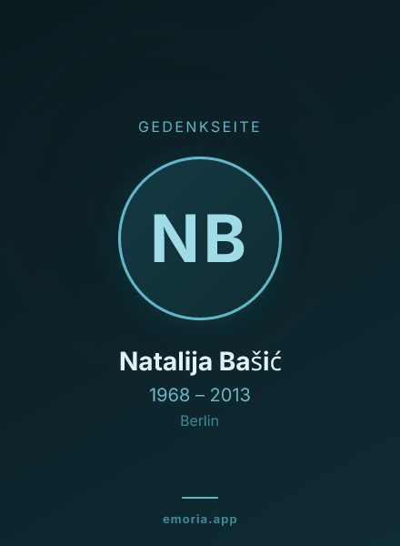 Gedenkportrait von Natalija Bašić