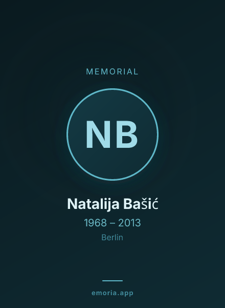 Memorial portrait of Natalija Bašić
