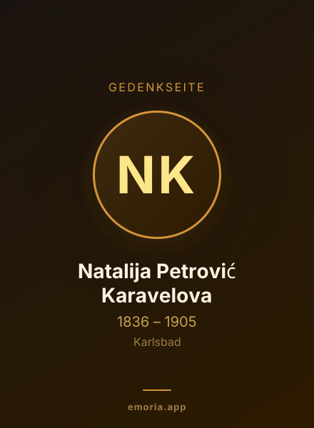 Gedenkportrait von Natalija Petrović Karavelova