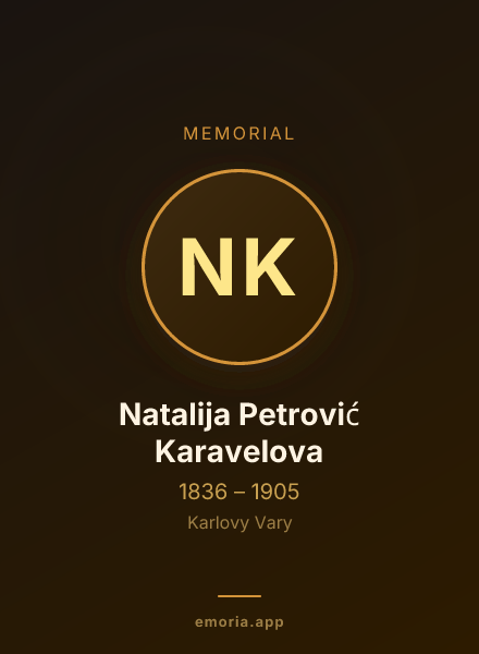 Memorial portrait of Natalija Petrović Karavelova