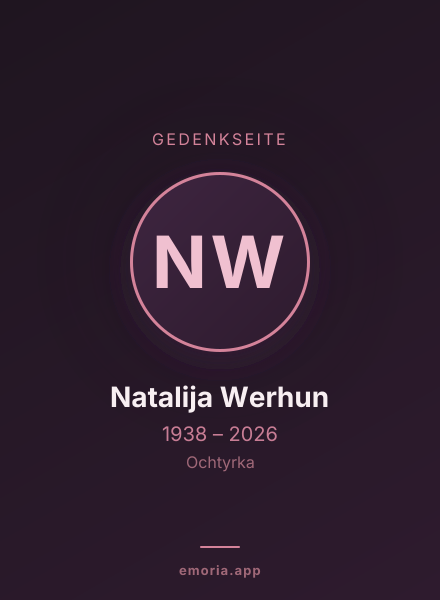 Gedenkportrait von Natalija Werhun