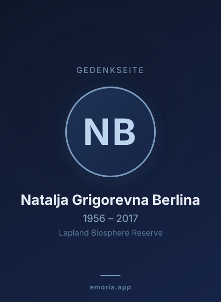 Gedenkportrait von Natalja Grigorevna Berlina