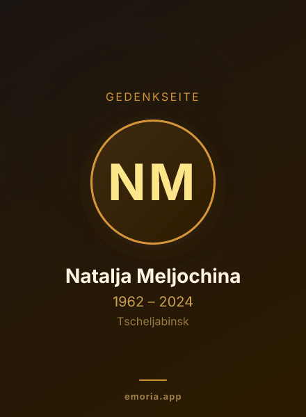 Gedenkportrait von Natalja Meljochina