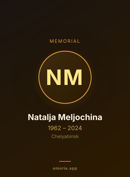 Memorial portrait of Natalja Meljochina