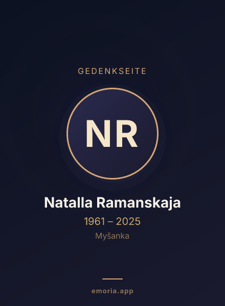 Gedenkportrait von Natalla Ramanskaja