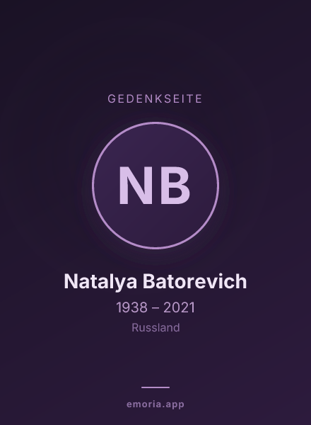 Gedenkportrait von Natalya Batorevich