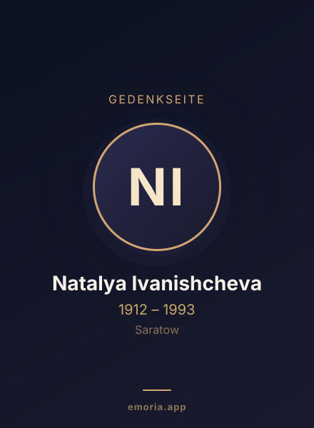 Gedenkportrait von Natalya Ivanishcheva