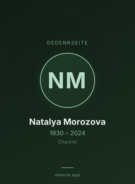 Gedenkportrait von Natalya Morozova