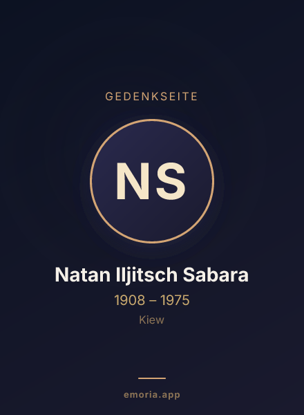 Gedenkportrait von Natan Iljitsch Sabara