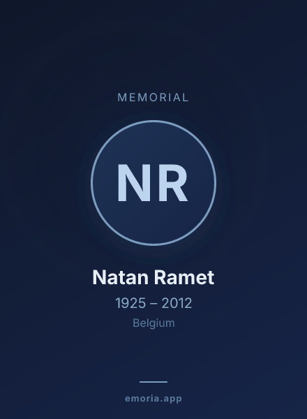 Memorial portrait of Natan Ramet