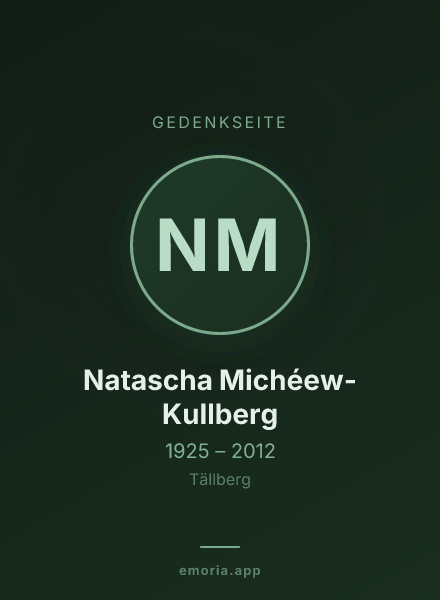 Gedenkportrait von Natascha Michéew-Kullberg