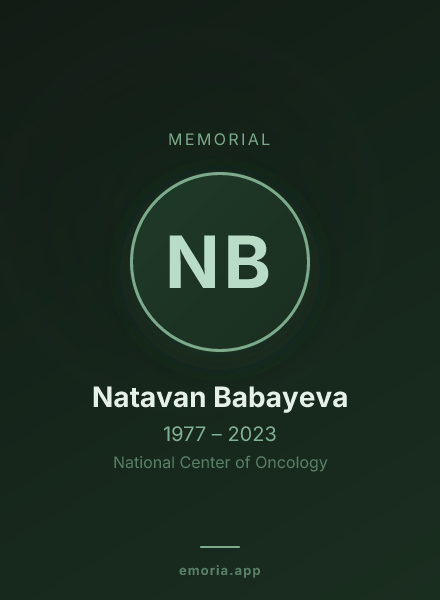 Memorial portrait of Natavan Babayeva