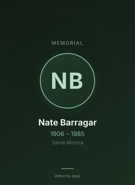 Memorial portrait of Nate Barragar