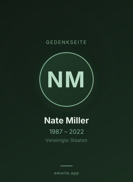 Gedenkportrait von Nate Miller