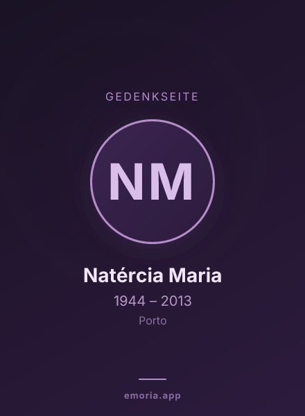 Gedenkportrait von Natércia Maria