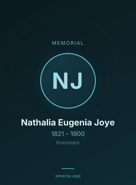 Memorial portrait of Nathalia Eugenia Joye