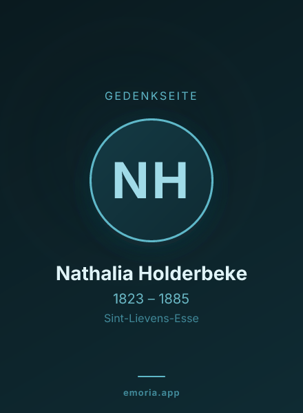 Gedenkportrait von Nathalia Holderbeke