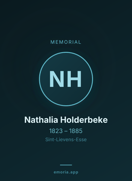 Memorial portrait of Nathalia Holderbeke