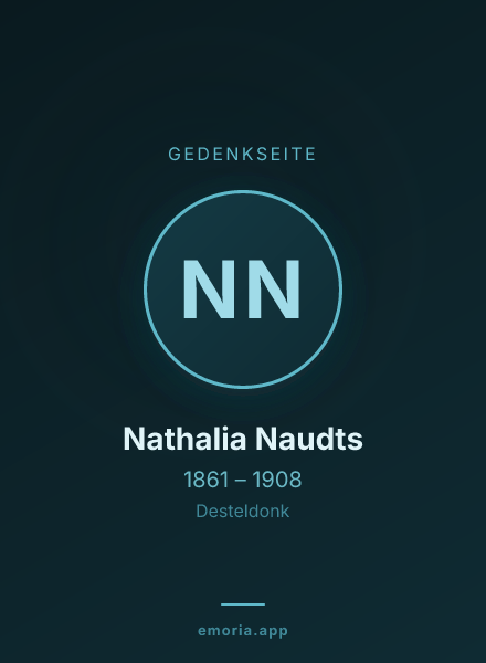 Gedenkportrait von Nathalia Naudts