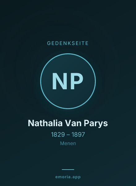 Gedenkportrait von Nathalia Van Parys