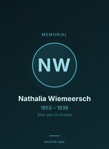 Memorial portrait of Nathalia Wiemeersch