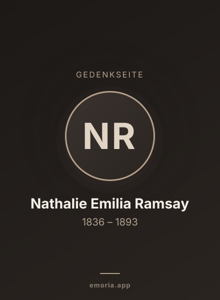 Gedenkportrait von Nathalie Emilia Ramsay
