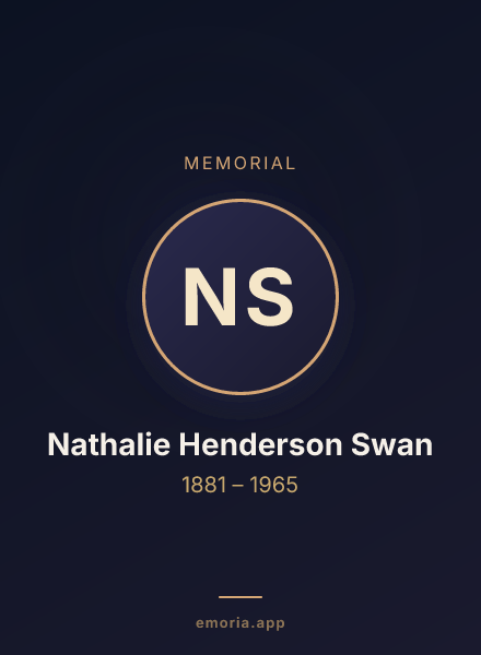 Memorial portrait of Nathalie Henderson Swan