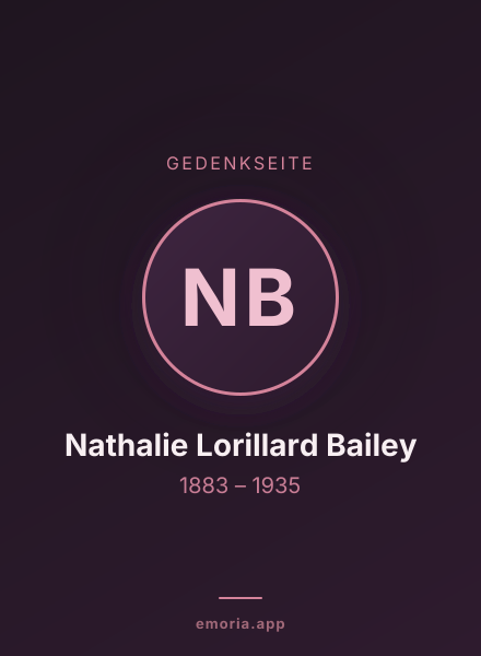 Gedenkportrait von Nathalie Lorillard Bailey