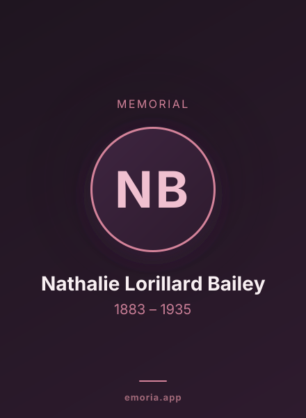 Memorial portrait of Nathalie Lorillard Bailey