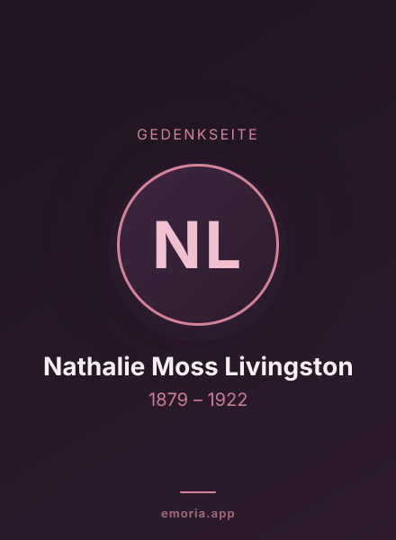 Gedenkportrait von Nathalie Moss Livingston