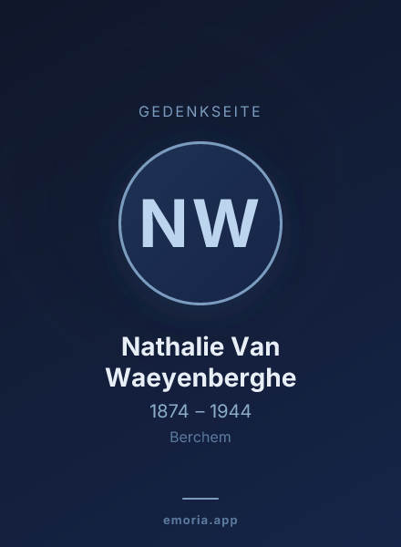 Gedenkportrait von Nathalie Van Waeyenberghe
