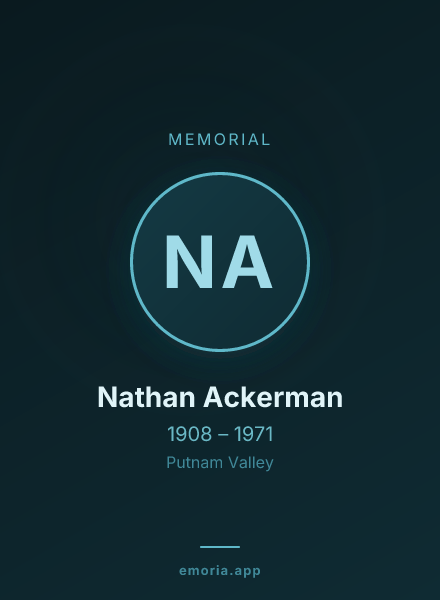 Memorial portrait of Nathan Ackerman