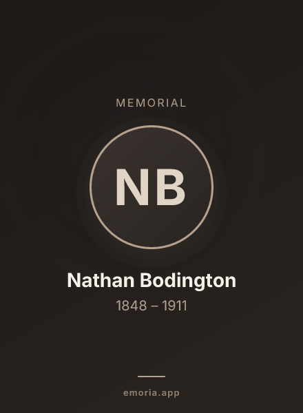 Memorial portrait of Nathan Bodington