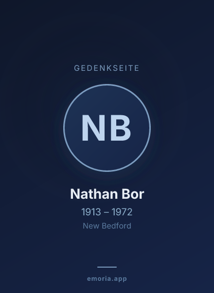 Gedenkportrait von Nathan Bor