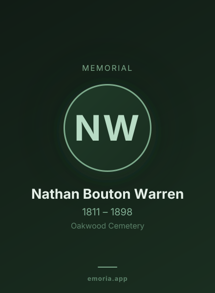 Memorial portrait of Nathan Bouton Warren
