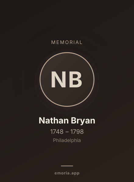 Memorial portrait of Nathan Bryan