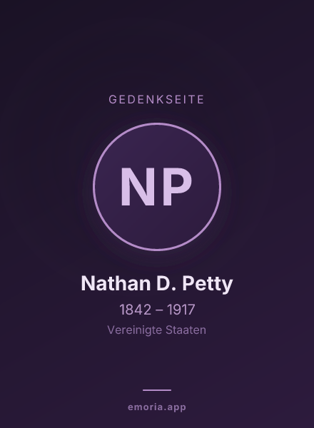 Gedenkportrait von Nathan D. Petty