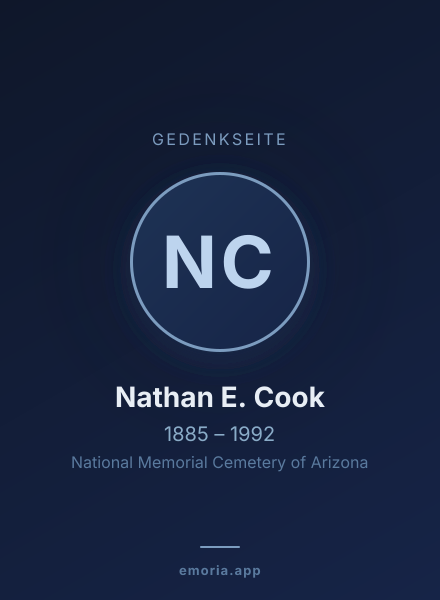 Gedenkportrait von Nathan E. Cook