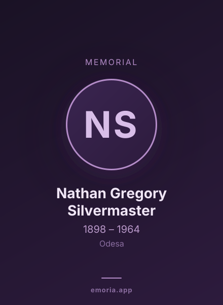 Memorial portrait of Nathan Gregory Silvermaster