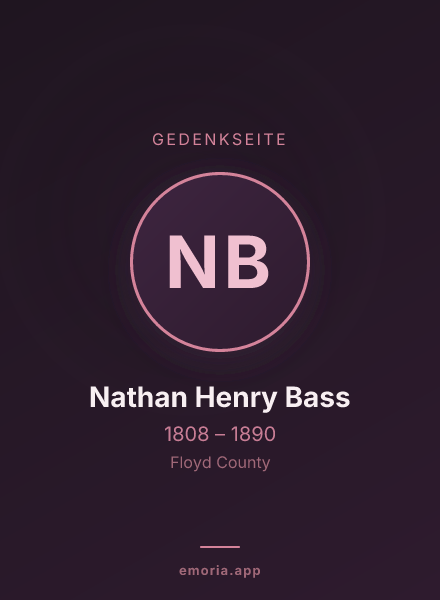 Gedenkportrait von Nathan Henry Bass
