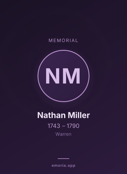 Memorial portrait of Nathan Miller