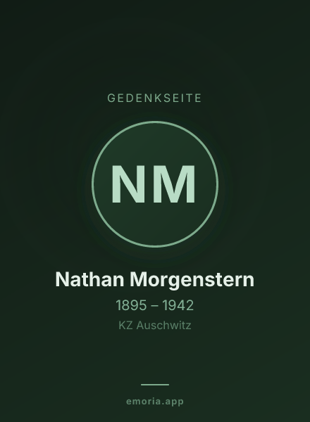 Gedenkportrait von Nathan Morgenstern