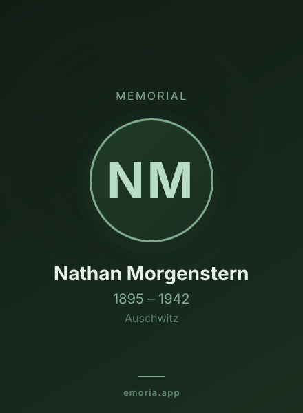 Memorial portrait of Nathan Morgenstern