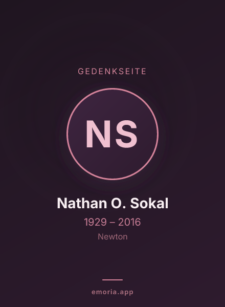 Gedenkportrait von Nathan O. Sokal