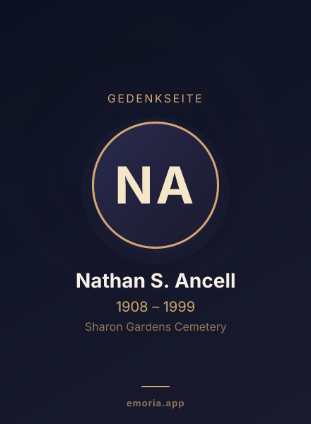 Gedenkportrait von Nathan S. Ancell