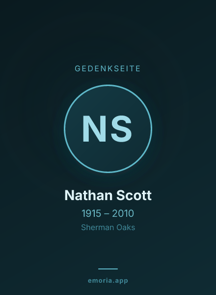 Gedenkportrait von Nathan Scott